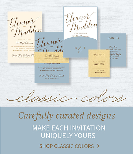 Classic Colors Wedding Collection mobile banner